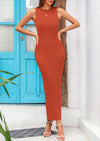 PRETTYGARDEN Women's Casual Maxi Dresses Ribbed Knit Sleeveless Bodycon Elegant Going Out Beach Vacation Clothes