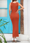 PRETTYGARDEN Women's Casual Maxi Dresses Ribbed Knit Sleeveless Bodycon Elegant Going Out Beach Vacation Clothes