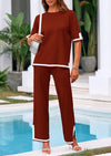 PRETTYGARDEN Two Piece Sets Casual Sweater Knit Lounge Travel Matching Outfits Clothing