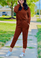 Black Two Pieces Oversized Fall Tracksuit