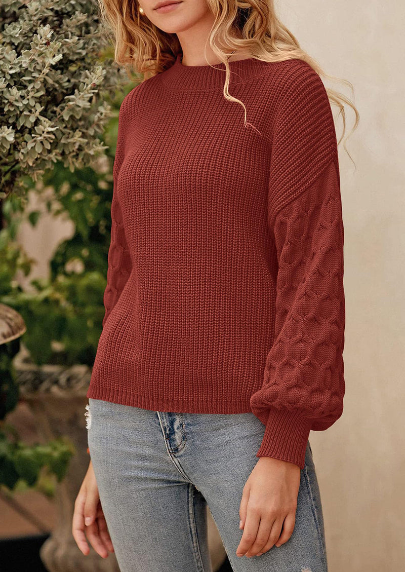 PRETTYGARDEN Women's Fall Pullover Sweater Casual Long Sleeve Loose Chunky Knit Tops Blouse Winter Fashion Clothing