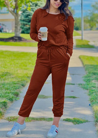 Black Two Pieces Oversized Fall Tracksuit