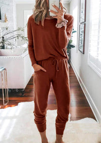Black Two Pieces Oversized Fall Tracksuit