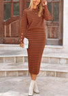 PRETTYGARDEN 2 Piece Skirts Sets For Women Fall Fashion Striped Sweater Dress Knit Lounge Travel Outfits Winter Clothing