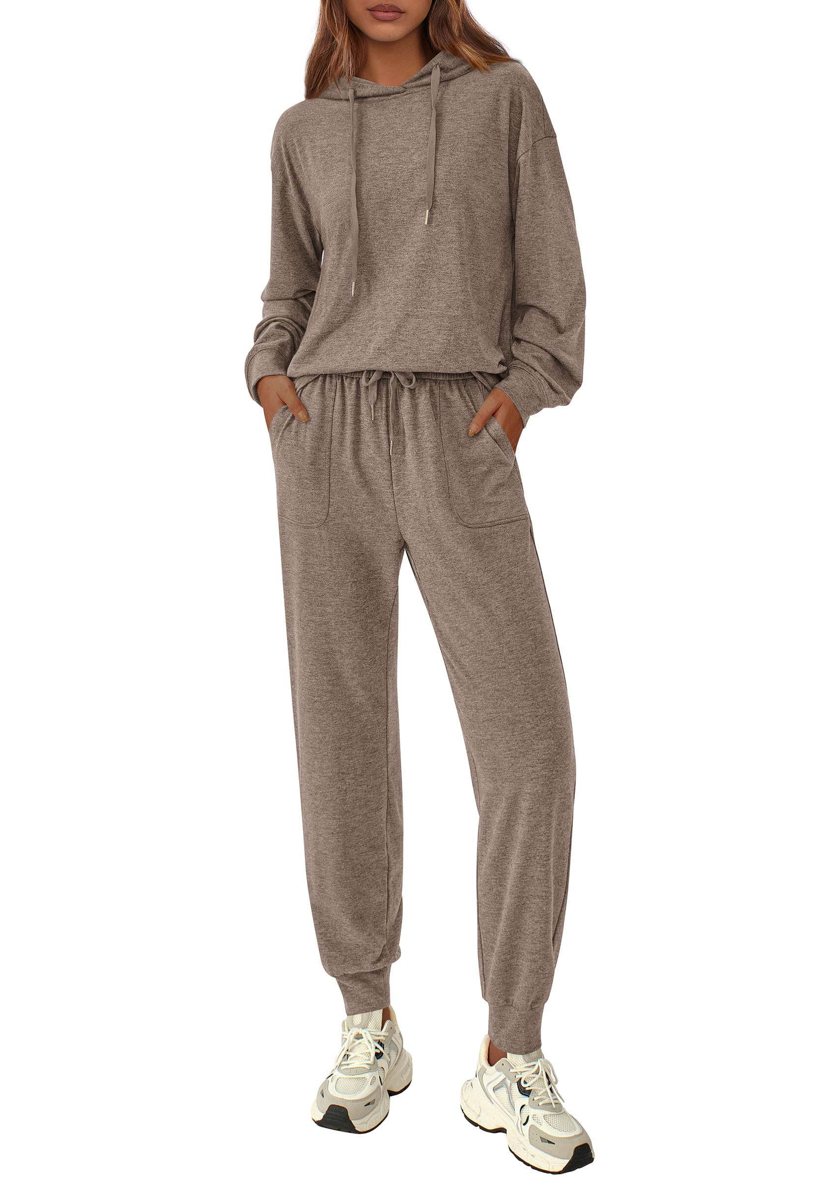 PRETTYGARDEN Women's Two Piece Outfits Sweatsuits Lounge Sets Hoodies Sweatshirt Joggers Sweatpants Fall Fashion Clothes