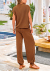 PRETTYGARDEN Womens Two Piece Outfits Sweater Sets Knit Pullover Tops And High Waisted Pants Matching Tracksuit Sweatsuit Set