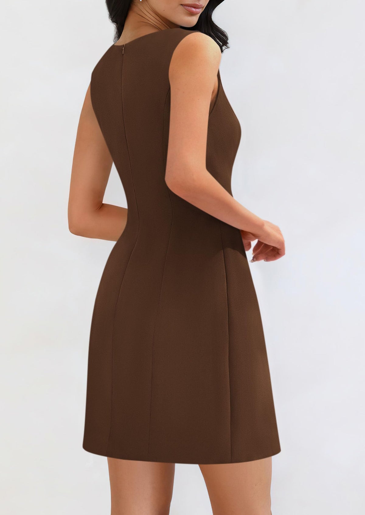 Sleeveless Boat Neck A Line Elegant Cocktail Party Mini Dresses