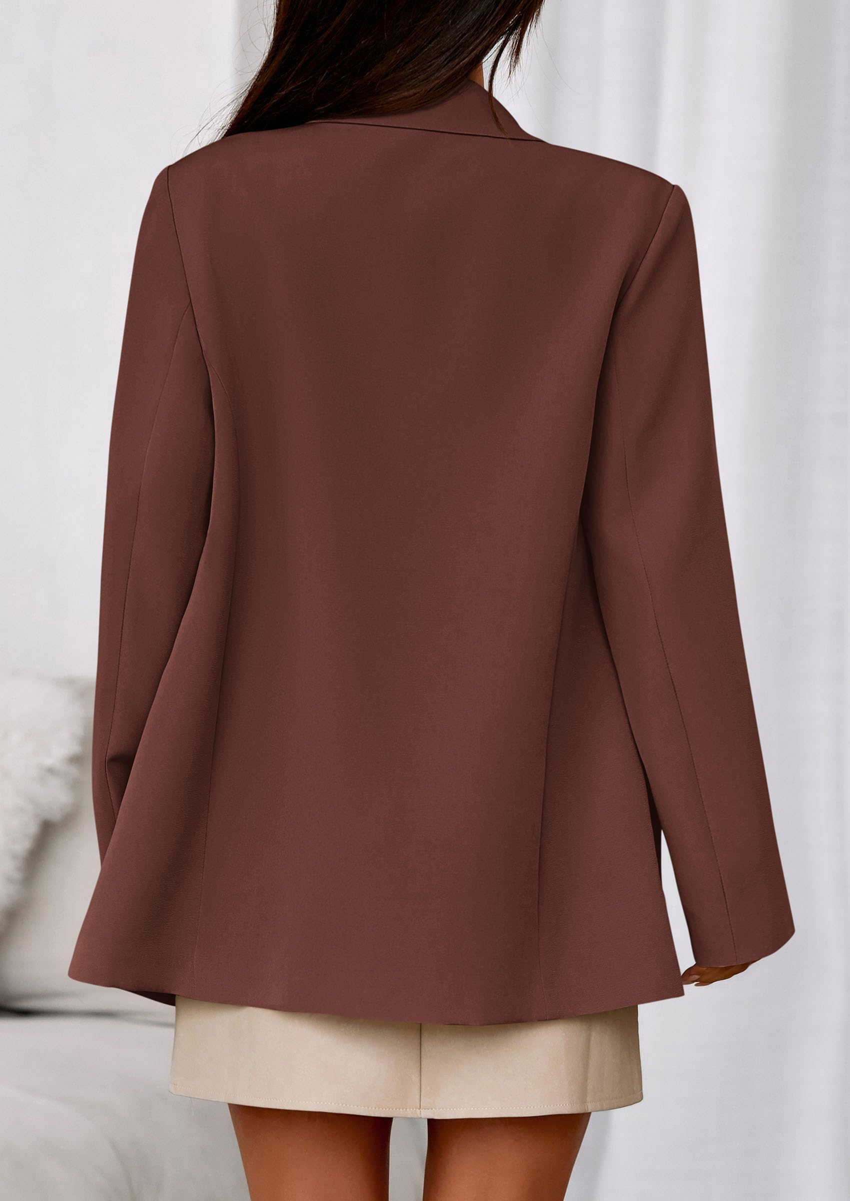 PRETTYGARDEN Fall Blazers for Women Business Casual Long Sleeve Lapel Pockets Dressy Suit Jackets Work Office Clothes PRETTYGARDEN