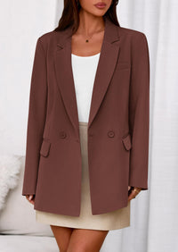 PRETTYGARDEN Fall Blazers for Women Business Casual Long Sleeve Lapel Pockets Dressy Suit Jackets Work Office Clothes PRETTYGARDEN