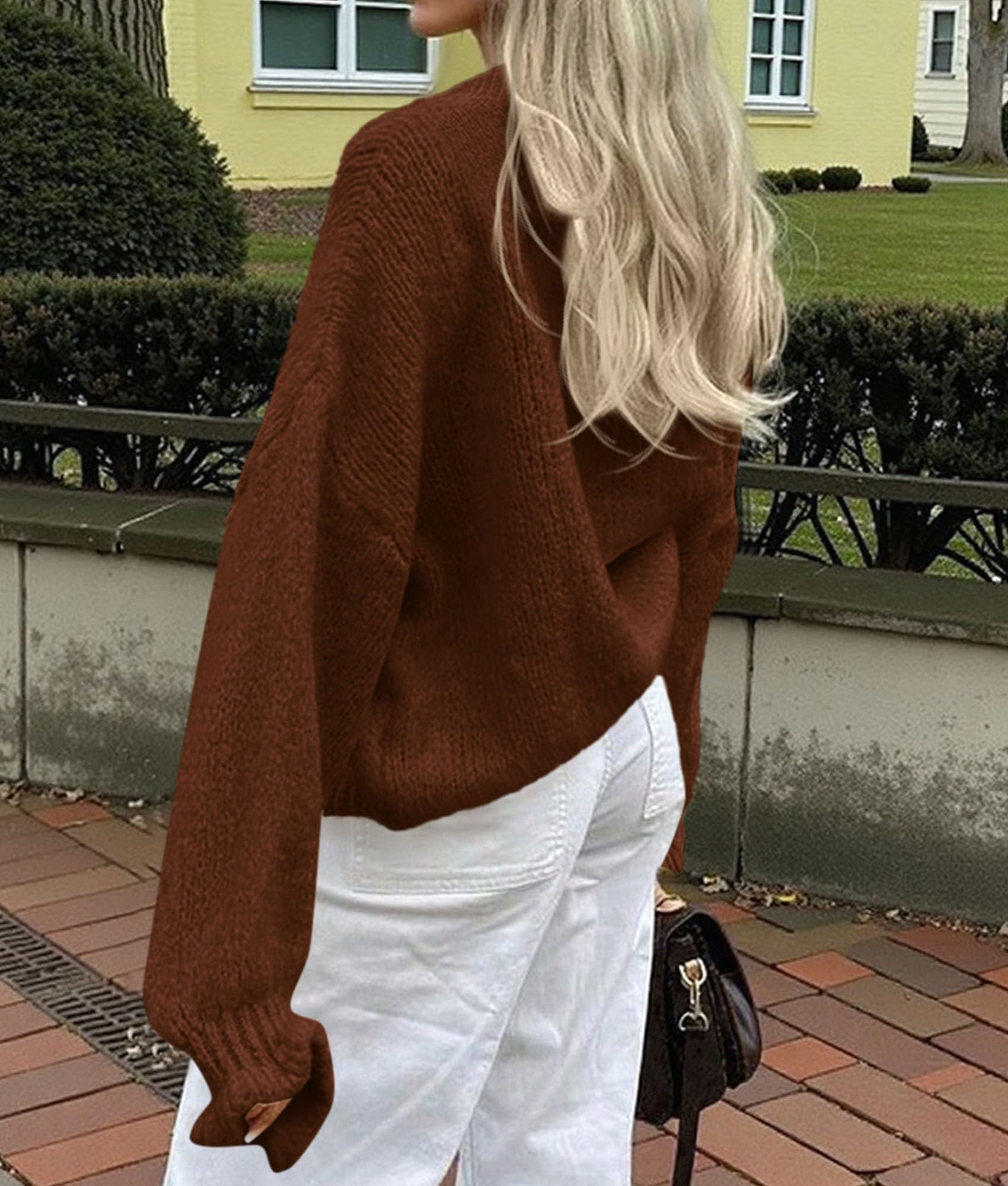 PRETTYGARDEN Womens Cropped Cardigans Trendy PRETTYGARDEN Long Sleeve Cropped Sweaters for Women Ruffle Oversized CardiganRuffle Open Front Chunky Knit Sweater Oversized Button Down Fall Clothes PRETTYGARDEN