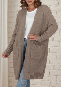 PRETTYGARDEN Fall Long Sleeve Cardigan Sweaters for Women Trendy Winter Open Front Loose Knitted Cardigans with Pockets