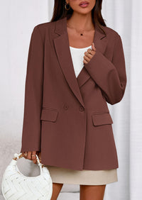 PRETTYGARDEN Fall Blazers for Women Business Casual Long Sleeve Lapel Pockets Dressy Suit Jackets Work Office Clothes PRETTYGARDEN