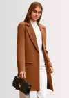 PRETTYGARDEN Women's Spring Fall Long Blazer Jackets Long Sleeve Lapel Pockets Loose Fit Work Casual Blazers Outerwear