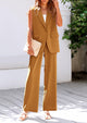 Sleeveless Suit Vest And Wide Leg Pants Business Casual Blazer Set