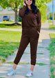 Black Two Pieces Oversized Fall Tracksuit