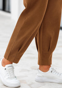 Summer High Waisted Ankle Length Trouser Slacks With Pockets