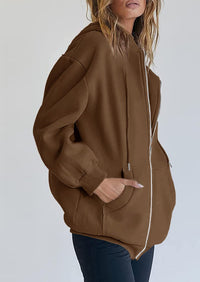 Long Sleeve Zip Up Y2K Hoodies With Pockets