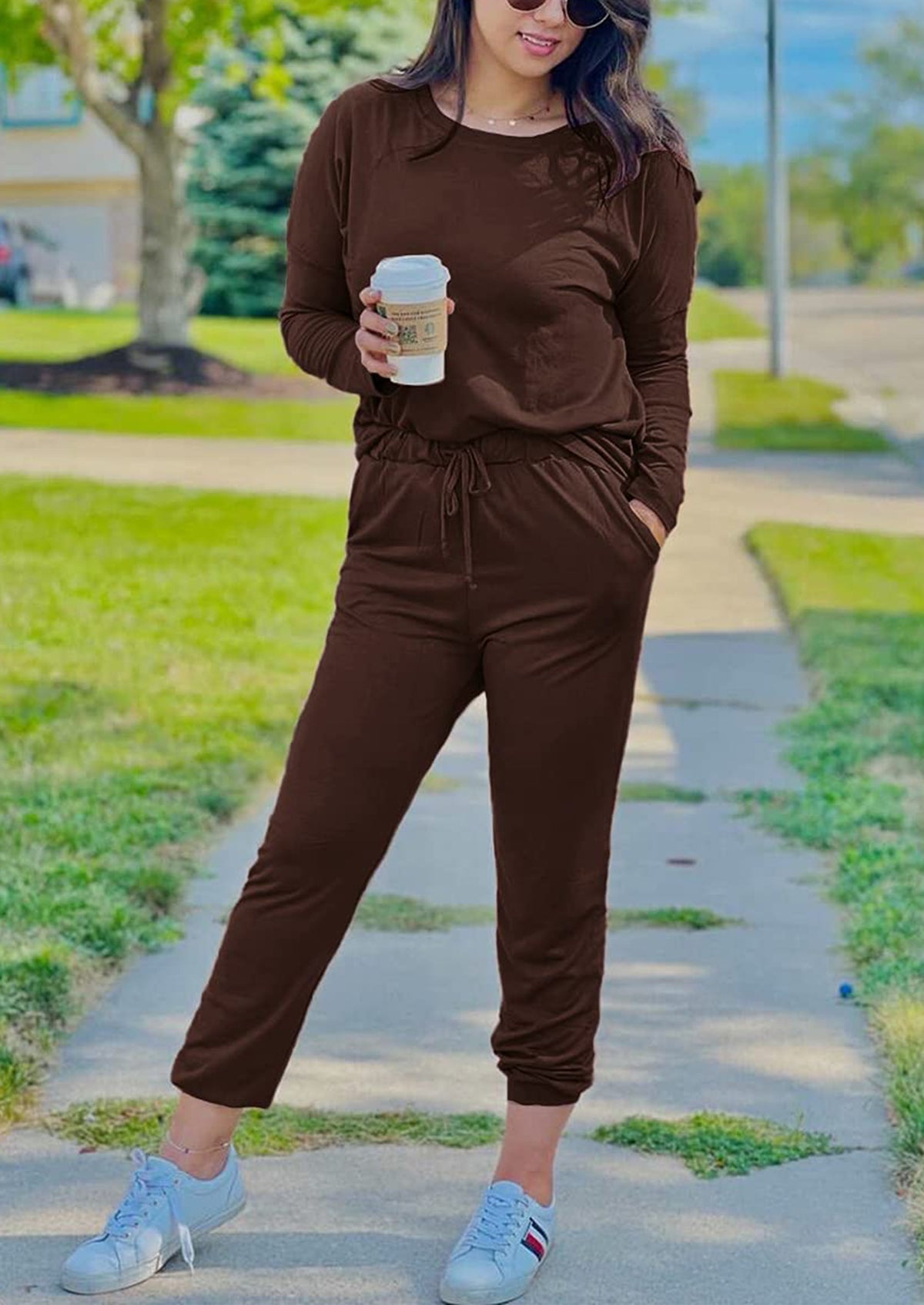 Black Two Pieces Oversized Fall Tracksuit