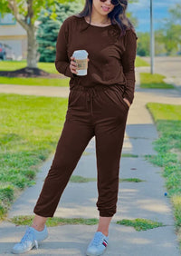 Black Two Pieces Oversized Fall Tracksuit