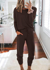 Black Two Pieces Oversized Fall Tracksuit