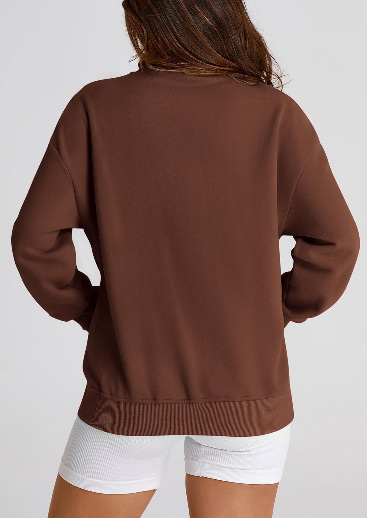 Full Zip Up Long Sleeve Loose Fit Trendy Casual Cardigan with Pockets