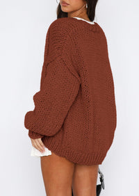 PRETTYGARDEN Cardigan Sweaters for Women Trendy Fall Fashion Long Sleeve Chunky Knit Cardigans Winter Clothing Outfits