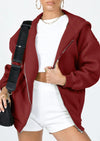 PRETTYGARDEN Women's Zip Up Y2K Hoodies Casual Long Sleeve Sweatshirts Fall Spring Track Jackets with Pockets