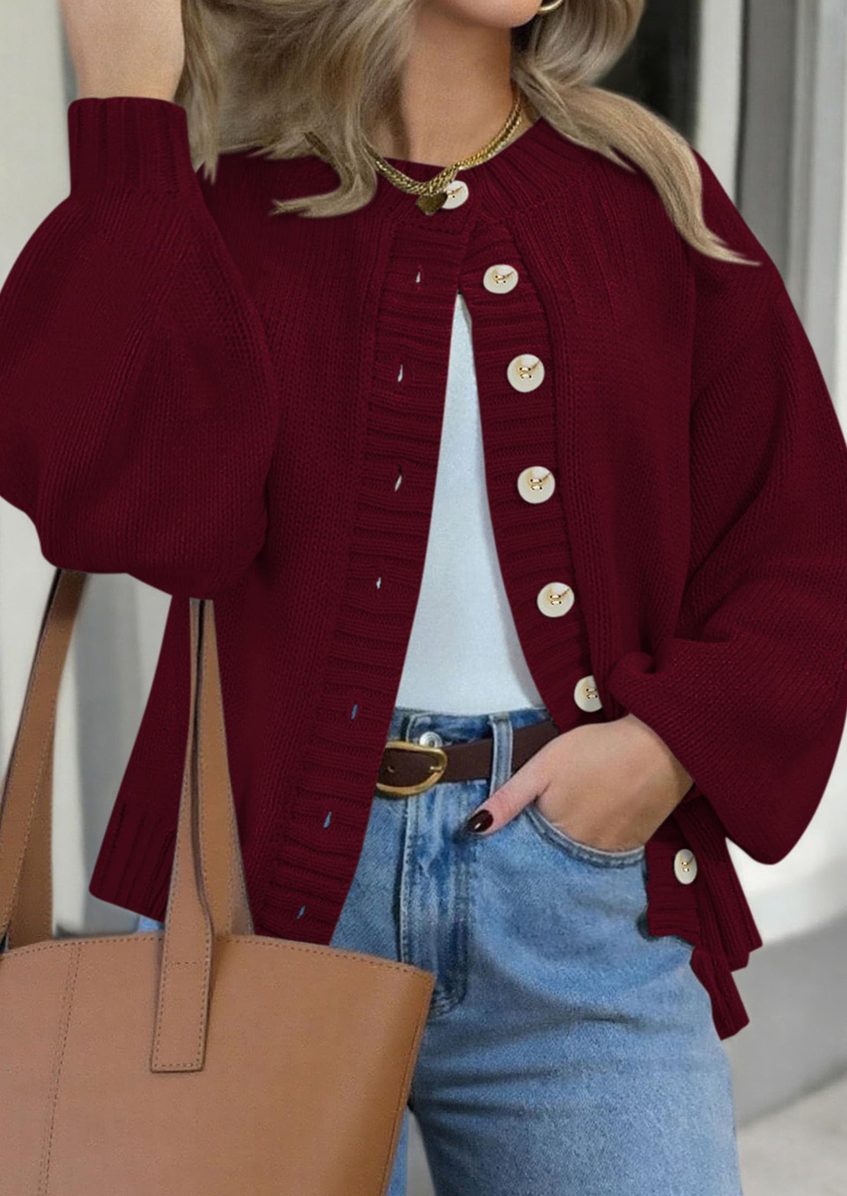 PRETTYGARDEN Women's Winter Cardigan Sweaters Trendy Chunky Knit Long Sleeve Button Up Casual Warm Fall Jackets Coats
