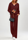 PRETTYGARDEN Women's 2 Piece Fall Lounge Sets Zip Up Hoodie Wide Leg Pants Tracksuit Matching Travel Outfits Clothes