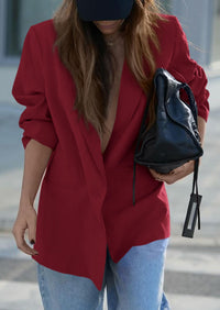 PRETTYGARDEN Fall Blazers for Women Business Casual Long Sleeve Lapel Pockets Dressy Suit Jackets Work Office Clothes