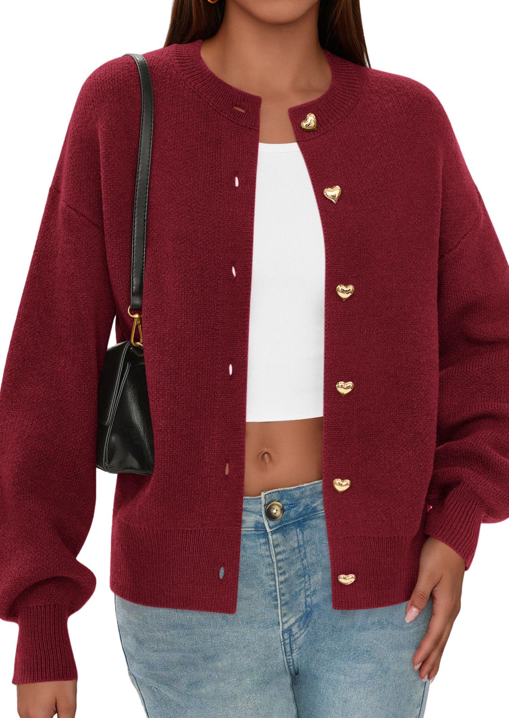 PRETTYGARDEN Cardigan Sweaters for Women Trendy Long Sleeve Open Front Button Down Jacket Fall Clothes Winter Coats