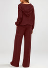 PRETTYGARDEN Women's 2 Piece Fall Lounge Sets Zip Up Hoodie Wide Leg Pants Tracksuit Matching Travel Outfits Clothes
