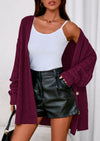 PRETTYGARDEN Women's Cable Knit Sweaters Fall Oversized Chunky Open Front Long Sleeve Cardigan Winter Coats
