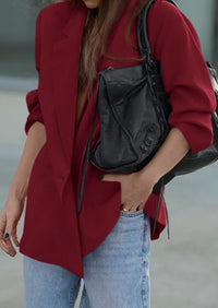 PRETTYGARDEN Fall Blazers for Women Business Casual Long Sleeve Lapel Pockets Dressy Suit Jackets Work Office Clothes