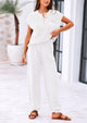 Knit Pullover Tops And High Waisted Pants Two Piece Sets