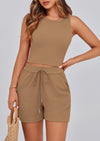 PRETTYGARDEN Lounge Sets Two Piece Matching Outfits Beach Vacation Clothes