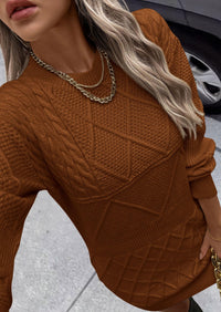 Long Sleeve Chunky Ribbed Knit Mini Sweater Dresses