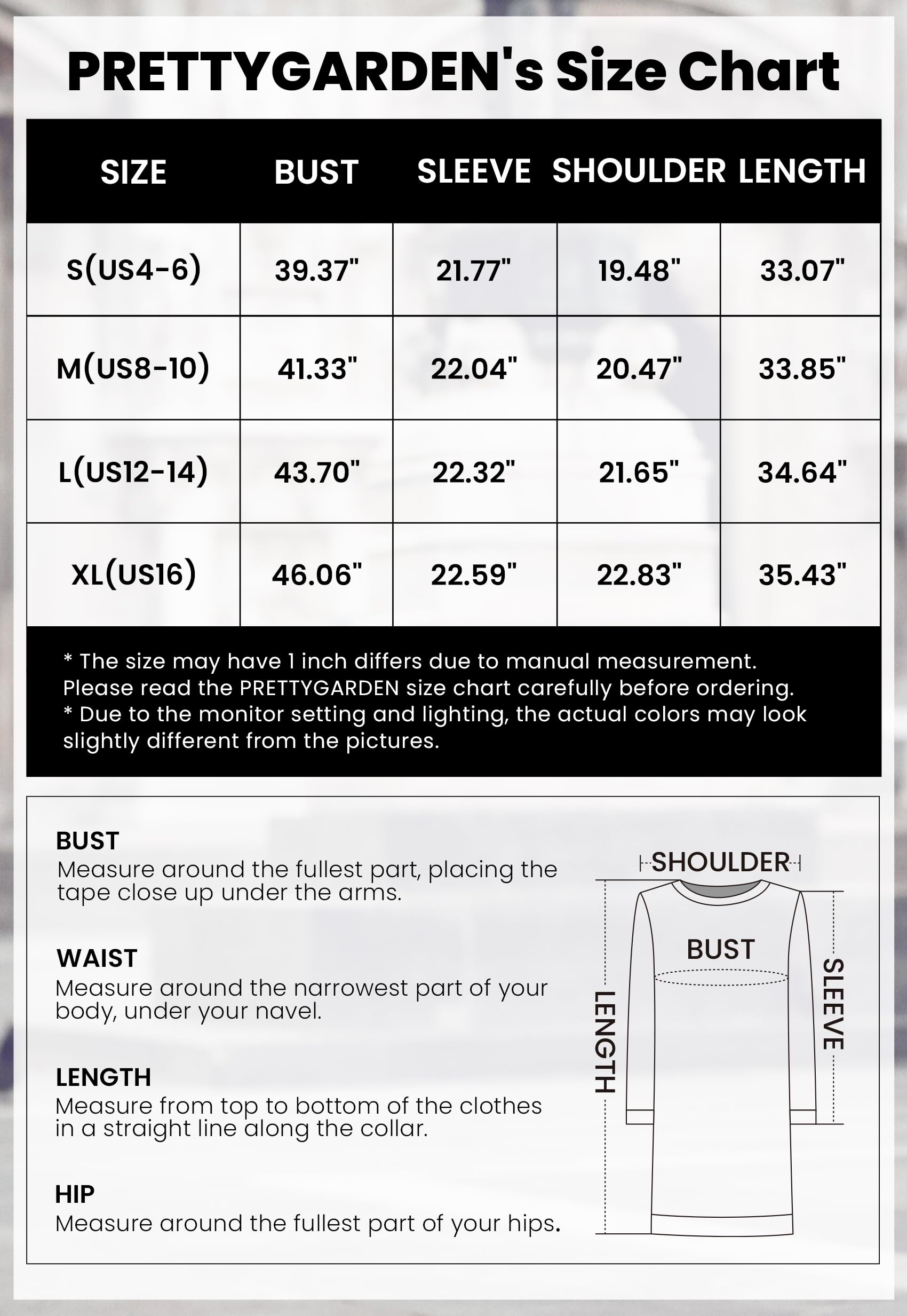 PRETTYGARDEN Sweater Dress for Women Long Puff Sleeve Turtleneck Ribbed Knit Oversized Pullover Winter Short Dress