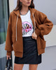 Zip Up Long Sleeve Loose Fit Y2K Casual Hoodies Cardigan