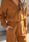 PRETTYGARDEN Women's 2 Piece Sweater Set Pullover Zip Up Sweatshirt Jogger Sweatpants Tracksuit Casual Outfit