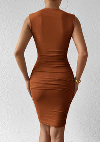 Sleeveless Bodycon Ruched Mesh 3D Flower Elegant Cocktail Party Mini Dresses