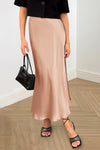 PRETTYGARDEN Women's Satin Skirts Dressy Casual Fall High Waisted Cocktail Wedding Flowy Elegant A Line Midi Skirt