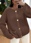 PRETTYGARDEN Cardigan Sweaters for Women Trendy Oversized Knit Chunky Button Cardigans Fall Winter Outfits with Pockets