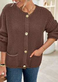 PRETTYGARDEN Cardigan Sweaters for Women Trendy Oversized Knit Chunky Button Cardigans Fall Winter Outfits with Pockets