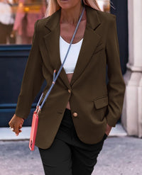 Business Casual Long Sleeve Notch Lapel Trendy Blazers