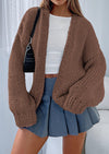 PRETTYGARDEN Cardigan Sweaters for Women Trendy Fall Fashion Long Sleeve Chunky Knit Cardigans Winter Clothing Outfits