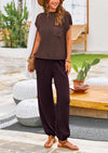PRETTYGARDEN Womens Two Piece Outfits Sweater Sets Knit Pullover Tops And High Waisted Pants Matching Tracksuit Sweatsuit Set