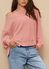 PRETTYGARDEN Oversized Sweatshirt for Women Fashion Crewneck Long Sleeve Pullover Waffle Knit Tops Fall Trendy Clothes