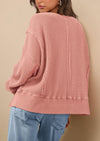 PRETTYGARDEN Oversized Sweatshirt for Women Fashion Crewneck Long Sleeve Pullover Waffle Knit Tops Fall Trendy Clothes