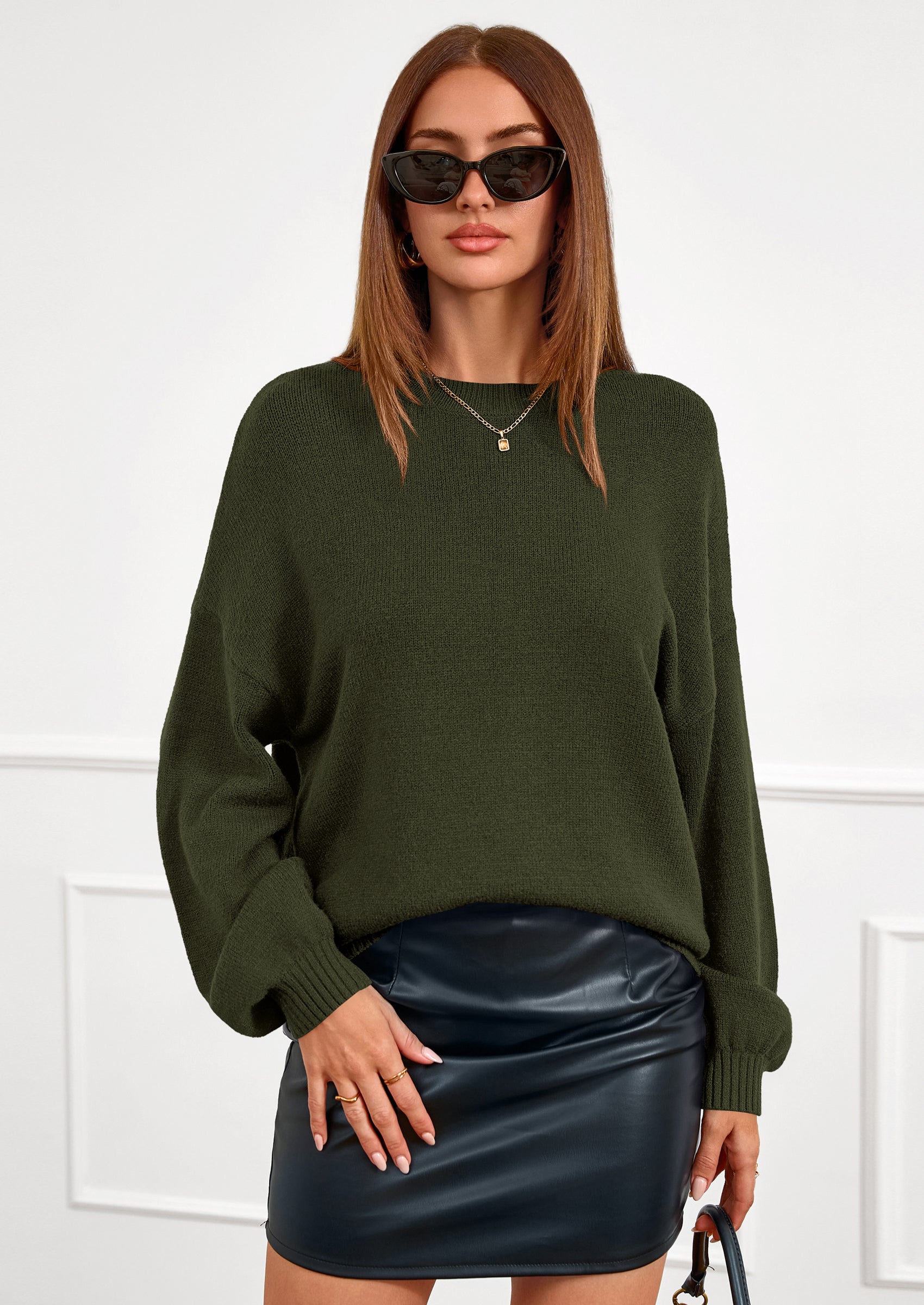 PRETTYGARDEN Women's Fall Oversized Sweaters Dressy Casual Long Sleeve Chunky Knit Winter Pullover Tops Holiday Outfits PRETTYGARDEN